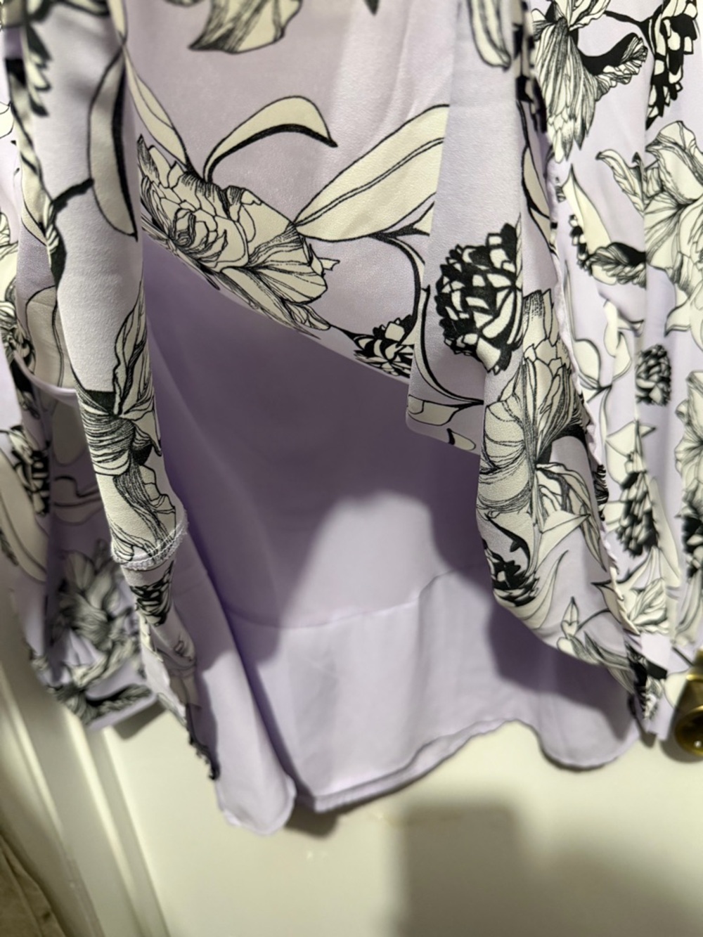 Apt. 9 - Drape Black Floral Blouse - Picture 5 of 9